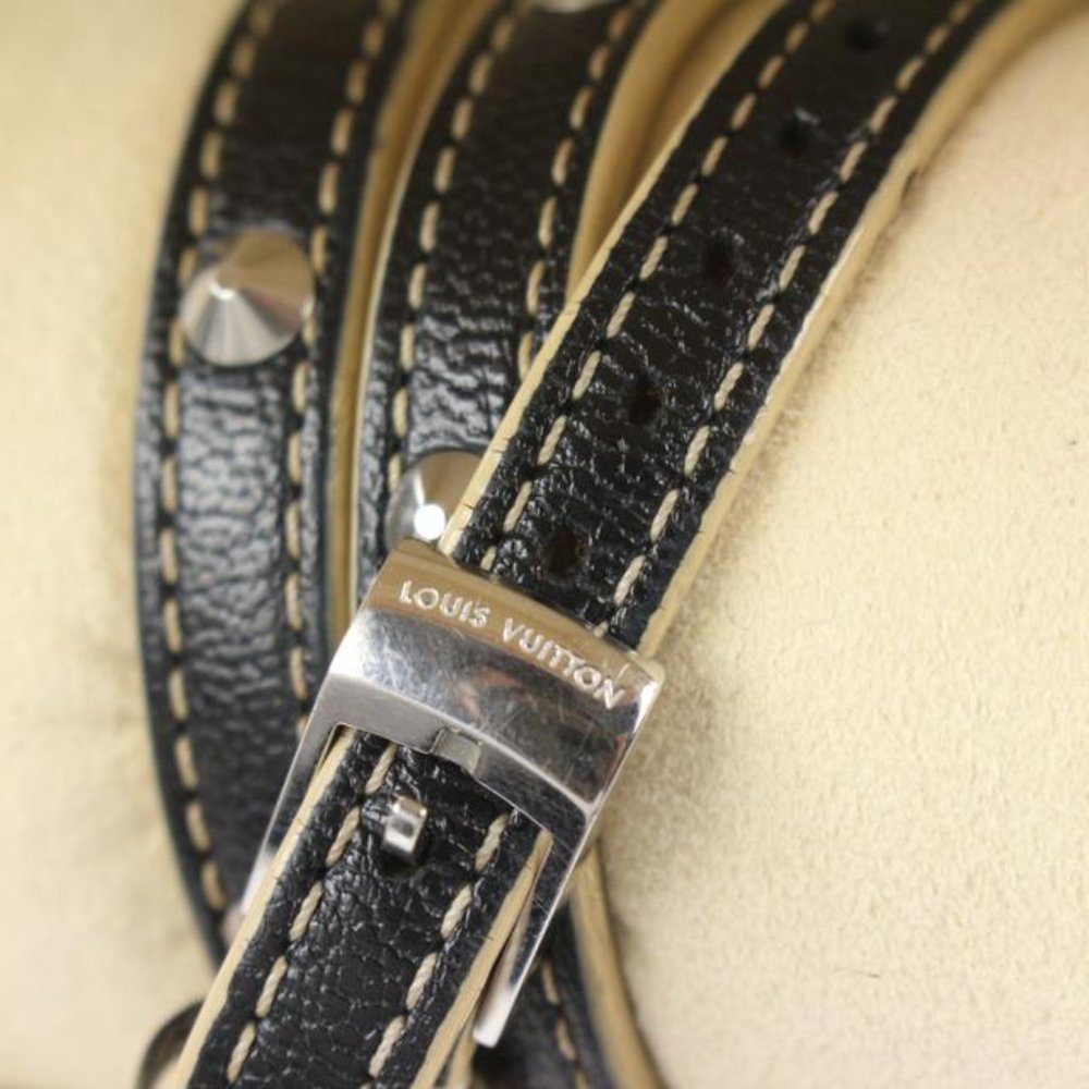 Louis Vuitton Triple Coiled Q1212 Tambour Watch 28mm Quartz 25lv37s - Picture 6 of 12